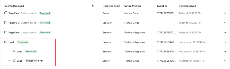 Location 1 — Lead Event Deduplication